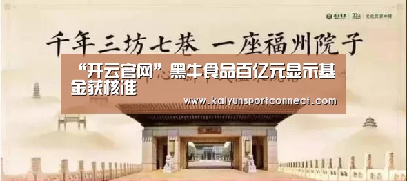“开云官网”黑牛食品百亿元显示基金获核准